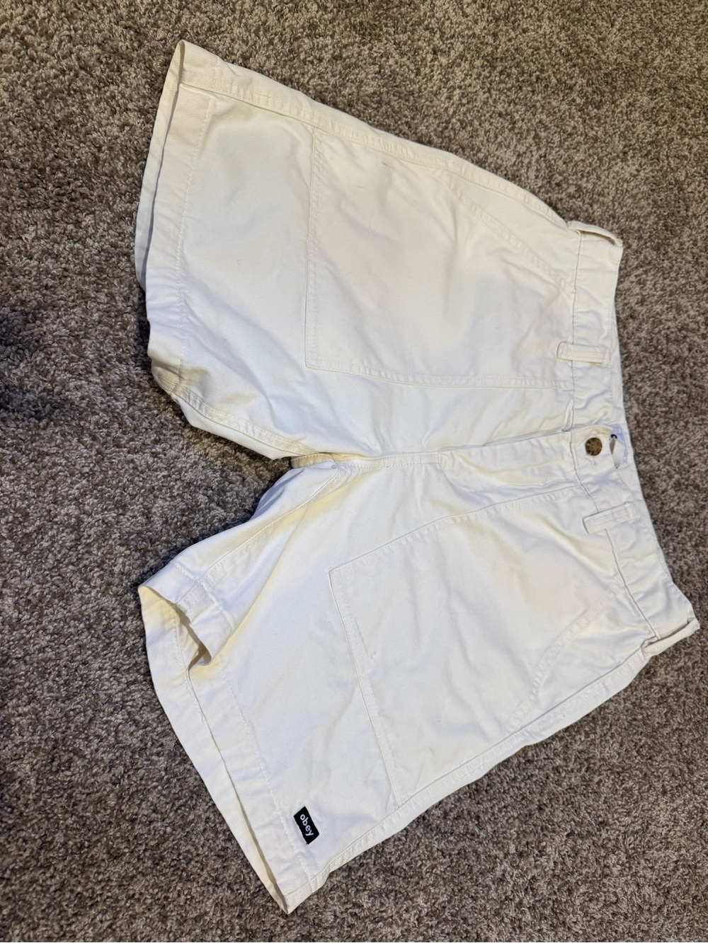 Obey White Men's Utility Shorts